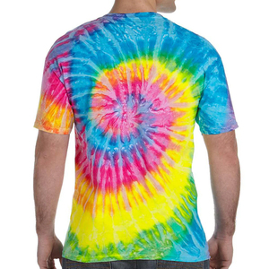 Camiseta de manga corta para hombre con logotipo personalizado de alta calidad, teñido anudado de celebridades de Internet con estampado de grafiti pintado a mano, algodón 100% - Product Image 4