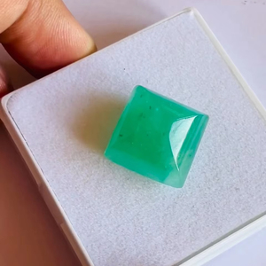 เบาะอัญมณีทรงหลังเบี้ยเบาะพลอยมรกตโคลอมเบียธรรมชาติคุณภาพดีเยี่ยมสีสวยใช้ในการทำเครื่องประดับในราคาถูก - Product Image 4