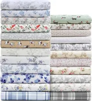 Drap plat en coton 200TC, style moderne toutes saisons, usage domestique, drap de lit en coton en gros
