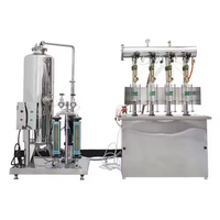 Mélangeur semi-automatique à 4 têtes de boissons gazeuses non alcoolisées vin mousseux eau gazeuse eau gazeuse acide machine de remplissage de mélange CO2