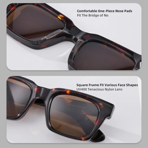 Gafas de Sol de Acetato UV400 de Diseño de Lujo al por Mayor, Estilo Cuadrado Clásico Retro, Calidad de Boutique - Product Image 5