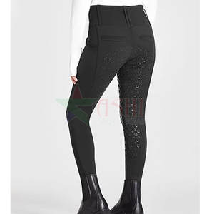 Private Label Women's Riding <b>Leggings</b> Spandex/Polyester Waterproof Windproof Horse Riding Pants Bulk Supply <b>Equestrian</b> Wear - Product Image 2