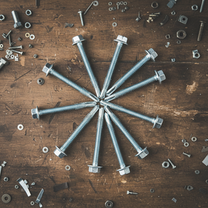 Vis autoperceuses à tête hexagonale de qualité supérieure (métriques/pouces) galvanisées classe 8, robustes, résistantes à la corrosion, à filetage profond et grossier - Product Image 1