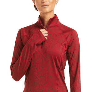 Hauts de sport de compression personnalisés OEM produits de Offre Spéciale à manches longues pour femmes d'équitation Jodhpur et culotte chemise équestre - Product Image 3
