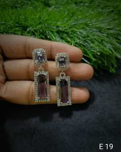 Indian Latest Exclusive Designer Light <b>Weight</b> With American Diamond Earring <b>Women</b> <b>for</b> Party <b>Women's</b> Fashionable Party - Product Image 2