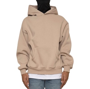 100% coton de haute qualité polaire sweat à capuche surdimensionné Logo personnalisé poids lourd Streetwear respirant pour l'hiver - Product Image 3
