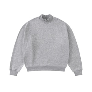 Suéter de Cuello Alto para Hombre de Calidad en Blanco, Tejido de Punto, Media Cremallera, Bordado Personalizado, Talla Grande, 100% Algodón - Product Image 6