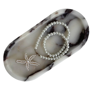 Bandeja de servicio de postre de piedra Natural de lujo, plato de almacenamiento de joyas, artículos de decoración para el hogar y el Hotel - Product Image 5