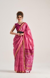 Trending Outfit New Premium Saree Art Silk Patola con tejido Fabricante de Surat Compras en línea India para la venta - Product Image 3