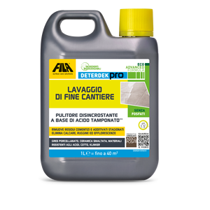 FILA Surface Care Solutions DETERDEK PRO Nettoyant Acide Multifonctionnel Post-Construction Liquide pour Sols, Détartrant et Anti-Rouille - Product Image 1