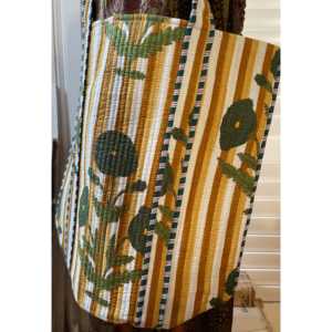 Sac fourre-tout à fermeture éclair et ouverte, en toile brodée motif floral du désert, portable avec décor floral et lettres, pour toutes les saisons - Product Image 1