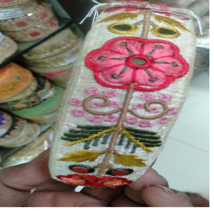 Fait sur mesure 1.5 pouces Floral Design robes de mariée 100% coton Machine rubans brodés lacets divers modèles couleurs Organza - Product Image 5