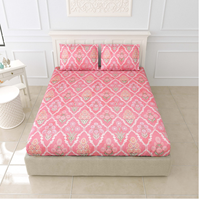 Draps de lit personnalisés écologiques en soie/lin imprimés avec des motifs animaliers, 3 pièces, tissu de qualité supérieure pour la revente