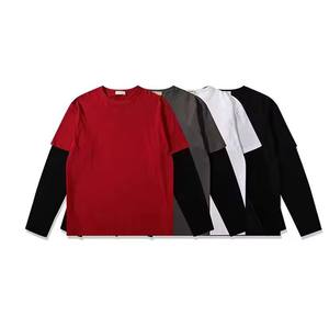 High Quality Custom Blank Double Layer <b>Sleeve</b> Tee <b>Shirt</b> Stock <b>Men</b> Double Layer <b>Long</b> <b>Sleeve</b> <b>T</b> <b>Shirt</b> For <b>Men</b> Bulk Clothes - Product Image 5