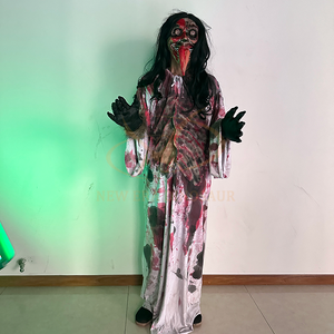 Masque animatronique fantôme d'horreur pour la décoration d'Halloween accessoires de maison hantée pour centres commerciaux aéroports publics garderies écoles - Product Image 4