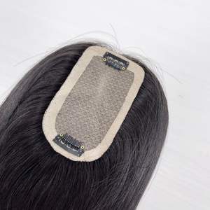 7x12 cabello mujeres tupé cabello humano seda Topper cabello humano Topper para mujeres - Product Image 5