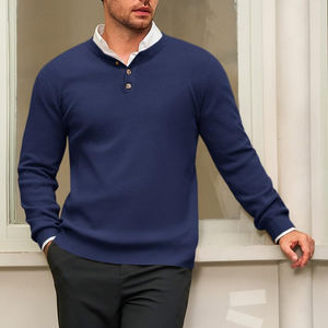 Offres Spéciales décontracté long col rond pull tricoté hommes chandails derniers hommes élégants Slim Fit hiver chandails à vendre - Product Image 5