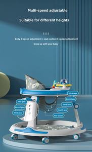 Trotteur musical pour bébé <span class=keywords><strong>4</strong></span> en 1 Trotteur musical Clignotant pour bébé Anti-renversement Pliant rotatif trotteur pièces - Product Image 4