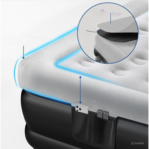 Air <b>Mattress</b> Queen with Built in Pump, 18'' Luxury Inflatable <b>Mattress</b>, 3 Min Fast <b>Blow</b> <b>up</b> <b>Mattress</b> with Dual-Chamber - Product Image 5