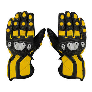 Gants de moto en cuir de haute qualité, imperméables, tactiles, en fibre de carbone, pour hommes, pour la course - Product Image 3