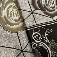 Vente directe d'usine, tissu imprimé paisley moutarde, motif botanique orné, tissu en polyester structuré pour ensembles de literie