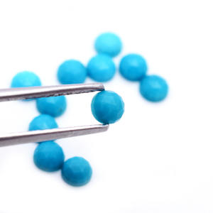 10 pièces de haute qualité en vrac bleu Turquoise pierres précieuses 3mm Rosecut 1.7mm épais belle au bois dormant 0.7cts Lot naturel Iroc ventes - Product Image 6