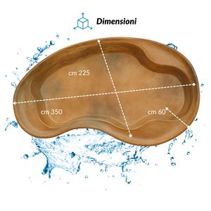 Modello di maldive in fibra di vetro fontana sotterranea di dimensioni 350x225x60 litri 2400 serie - Product Image 2