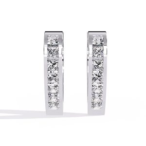 Pendientes personalizables de lujo clásicos de oro amarillo para mujer, bisel de corte totalmente brillante VVS, Diamante cultivado en laboratorio, certificado IGI para - Product Image 2