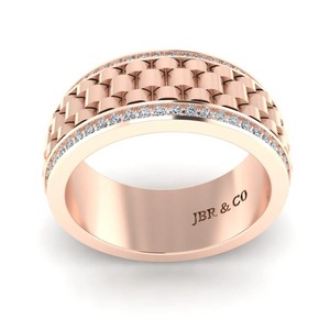 Anillo de boda de Plata de Ley 925 con diamantes redondos para mujer, joyería de lujo a la moda a precio mayorista - Product Image 2