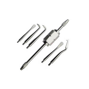 Ensemble de dissolvant de couronne de morille dentaire de qualité supérieure en acier inoxydable allemand dissolvant de couronne manuel trois points pointe - Product Image 3