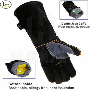 Guantes de soldadura de cuero de vaca grueso protector antideslizante hecho en Pakistán Premium 2025 a bajo precio - Product Image 6