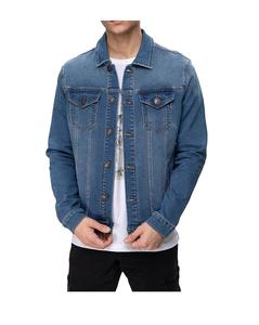 Veste Denim Classique Vintage pour Homme-Printemps 100% Coton Robuste à Manches Longues avec Bouton Devant et Caractéristiques Coupe-Vent - Product Image 2