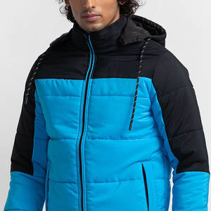 Vestes pour hommes à 2 poches latérales personnalisées Style Color Block Vestes d'hiver à couleurs bloquées pour hommes à vendre - Product Image 3