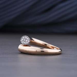 Anillo de Compromiso y Matrimonio de Oro Rosa con Diamantes de Laboratorio Clásicos de Eternidad, Chapado en Rodio de Alta Calidad, Personalizado, de 0.2 TCW, 14kt/18kt - Product Image 3