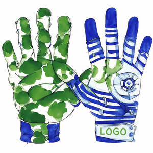 Top vente antidérapant Super collant Football récepteur gants de gardien de but en plein air adultes taille gants de Football américain - Product Image 5