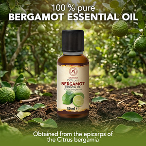 Aromatika Huile Essentielle de Bergamote 100% Pure 50ml Pressée à Froid Naturelle Huile d'Aromathérapie de Zeste d'Agrumes Huile Aromatique Fraîche Contrôle du Sébum - Product Image 1