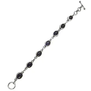 Pulsera de Plata 925 con Bisel de Ónix, Moderna, para Mujer, Uso Diario, Regalo - Product Image 1
