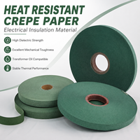 Rouleau d'isolation électrique en papier crépon PET pour transformateur, résistant à la chaleur, thermiquement stable et compatible avec l'huile, de qualité industrielle