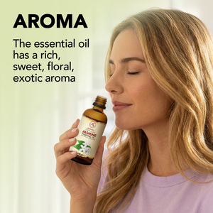Aromatika Huile Essentielle de Jasmin Doux 100% Pure 100ml, Composé d'Aromathérapie Naturelle, Distillée à la Vapeur, Anti-Vergetures - Product Image 3