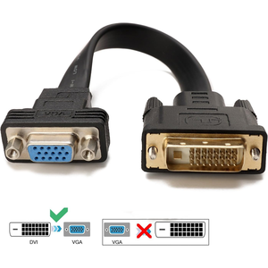 Hoạt Động DVI-<span class=keywords><strong>D</strong></span> Kép Liên Kết 24 + 1 Nam Để VGA Nữ Video Với Flat <span class=keywords><strong>Cable</strong></span> Adapter Chuyển Đổi - Product Image 5