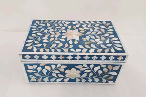 Boîte à bijoux rectangulaire de haute qualité, boîte en nacre, meilleur prix, boîte en mosaïque de nacre, designs OEM, fabrication artisanale personnalisée - Product Image 5