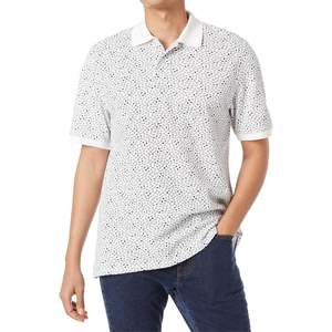 Polos 100% coton imprimés en blanc avec logo personnalisé Polo léger à manches courtes pour tous les jours - Product Image 3