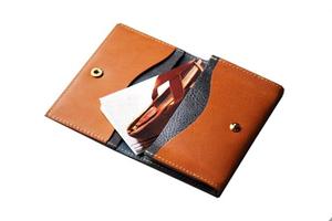 Porte-cartes en cuir marron promotionnel, porte-cartes de visite pour hommes et femmes, porte-cartes de crédit, porte-carte d'identité avec style américain et européen - Product Image 2