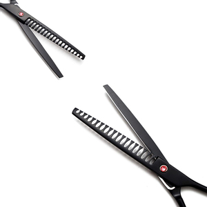 Ciseaux de toilettage de qualité supérieure Ciseaux droits noirs professionnels pour le toilettage d'animaux de compagnie - Product Image 4