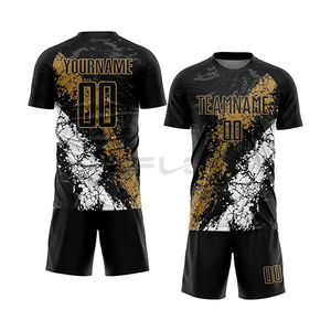 Conjunto de tela de poliéster 100% transpirable, productos de secado rápido, se ajustan a la camiseta con estampado de logotipo personalizado, camiseta de fútbol, kit de fútbol americano - Product Image 4