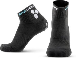 Calcetines transpirables Quarter Crew Grip con suela de goma antideslizante para yoga, pilates, gimnasio y uso diario logotipo personalizado disponible - Product Image 1