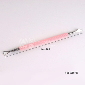 Double Sided Stainless Steel Nail <b>Cuticle</b> Pusher Manicure <b>Tool</b> for <b>Cuticle</b> Removal and Dead Skin Pusher Pink Finish - Product Image 4
