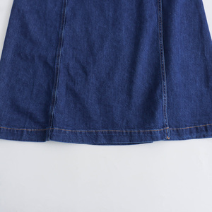 กระโปรงผ้ายีนส์มีเข็มขัดสำหรับผู้หญิงกระโปรงทรงเอแบบลำลอง - Product Image 5
