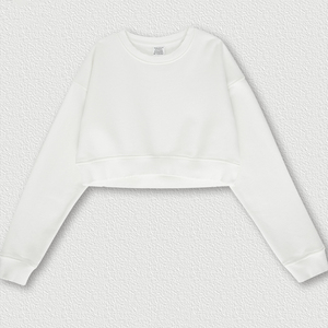 Jersey de algodón 100% lavado callejero, Sudadera con capucha de talla grande para mujer, suéter corto de Spice Girl, suéter con cuello redondo, sudaderas con capucha - Product Image 6