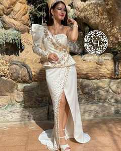 Nouvelle arrivée 2025 Caftan marocain Broderie artisanale Ornements Tissu polyester respirant Col en V Maxi Musulman Traditionnel - Product Image 6